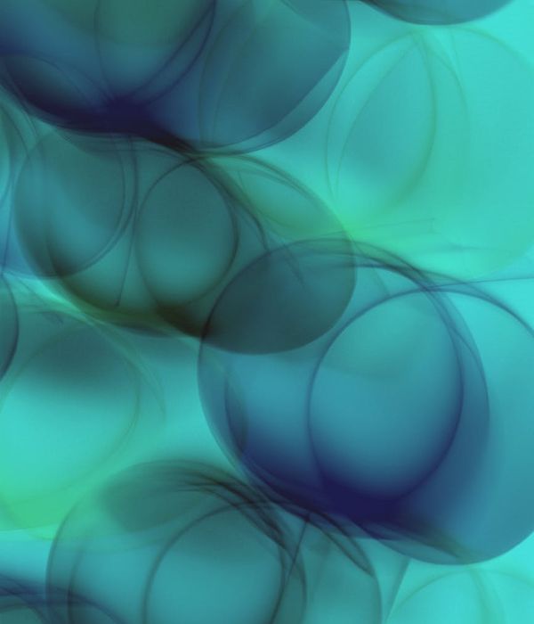 Abstract emerald geometric shapes symbolizing analytical harmony